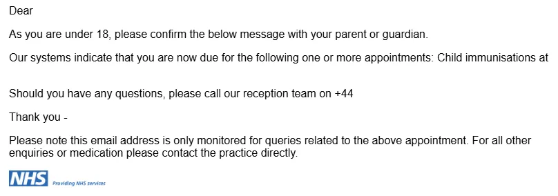 hippo recaller child appointment booking